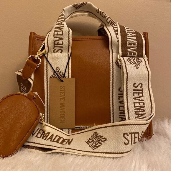 NWT  Steve Madden (Bwebber) Satchel/Crossbody/Canvas - Viral TikTok Bag … - Picture 1 of 17